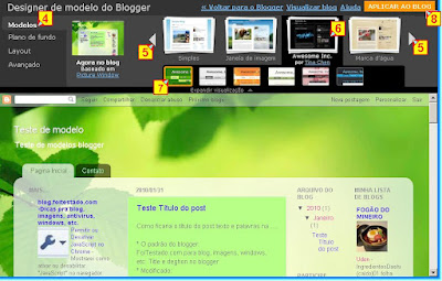 designer de novos modelos de template do blogger