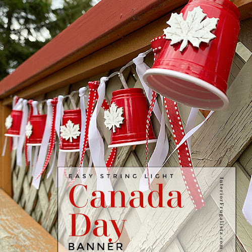 The Easiest String Light Canada Day Banner