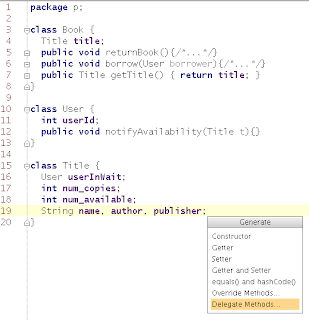 right click select delegate method