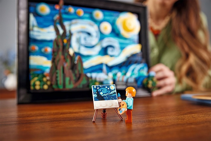 LEGO of Vincent Van Gogh Painting His Masterpiece