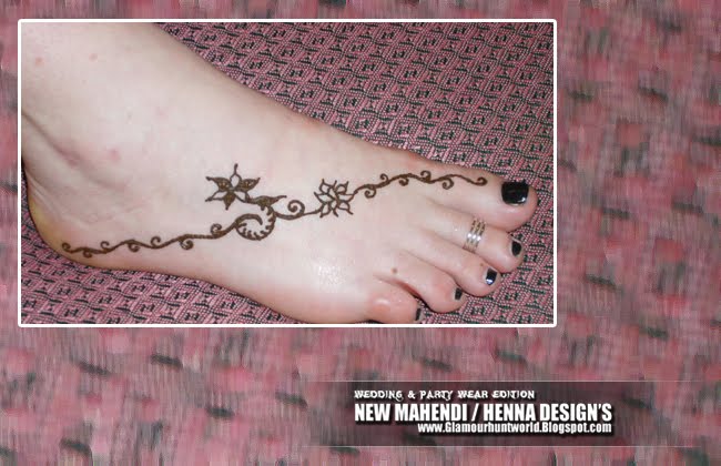 One Line Mehndi Designs For Feet Simple Mehndi Henaa Designs 