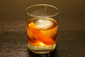 Old Fashioned Cocktail with whiskey barrel-aged bitters