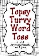 read the words and quickly had to find the topsy turvy word!