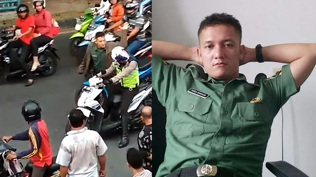 Akibat Pukul Kepala Polisi, Anggota TNI Ini Di Bully Netizen