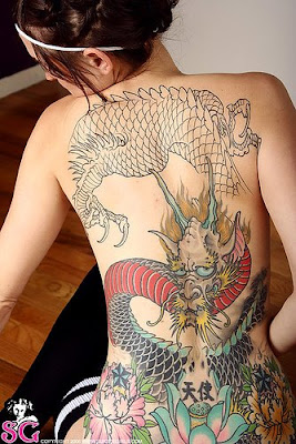 Woman Sexy Tattoo Back 