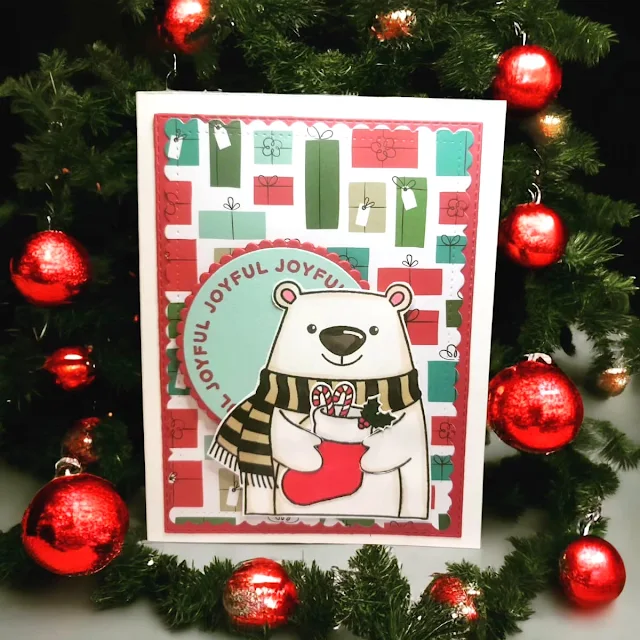 Sunny Studio Stamps: Holiday Hugs Holiday Themed Customer Card by Tisha Hayter