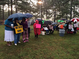 Protesting Kelly Gissendaner's execution at Georgia Diagnostic and Classification Prison in Jackson, Ga, Sept. 30, 2015.