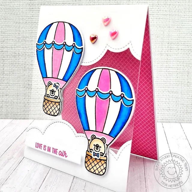 Sunny Studio Stamps: Balloon Rides Card by Tina Henkens