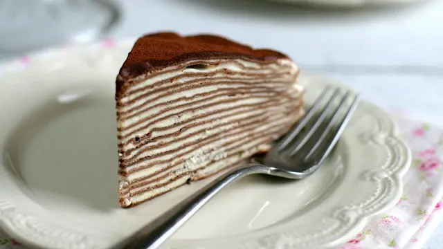 How Ton Make Tiramisu Crepe Cake at Home
