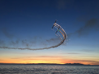 planes shooting off fireworks