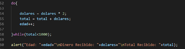 Creamos el bucle do while javascript