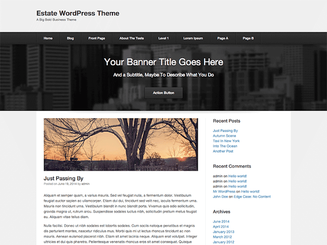 The Estate Free Wordpress Theme