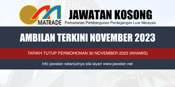 Jawatan Kosong MATRADE 2023