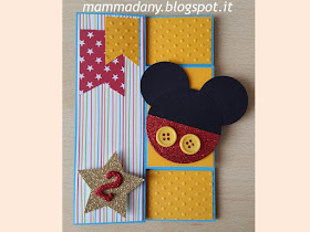 mickey mouse birthday card per 2 anni