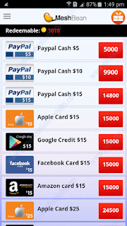 Meshbean rewards, earn money from mobile phone