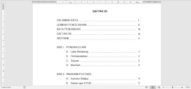 Tutorial Cara Membuat Daftar Isi di Microsoft Word