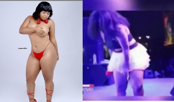 See This Ghanaian Musician, BADGIRL NAFISAH Remove Her Pant While Performing On Stage.