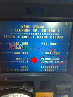 contoh cara penarikan uang dengan atm mandiri