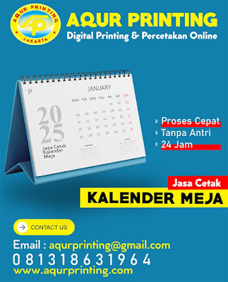 Cetak Kalender Meja Cepat Murah Rawamangun 24 Jam Jakarta Timur