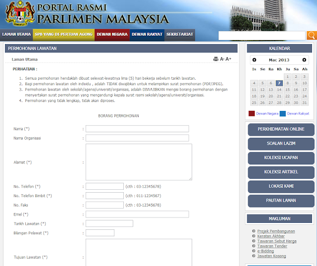 Contoh Surat Rayuan Warga Negara - Sample Site a