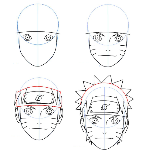 Como Dibujar a Naruto Uzumaki Paso a Paso