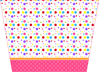 Colored Dots for Girls Free Printable Labels.