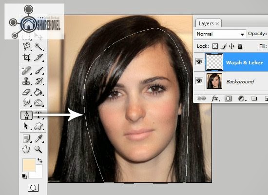 cara membuat pola vector wajah dan leher menggunakan pen tool - tutorial membuat vector di photoshop - membuat foto menjadi kartun dengan photoshop