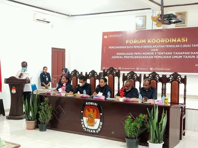 KPU Sorong Gelar Forum Koordinasi Pemutahiran Data Pemilih Berkelanjutan Triwulan Dua