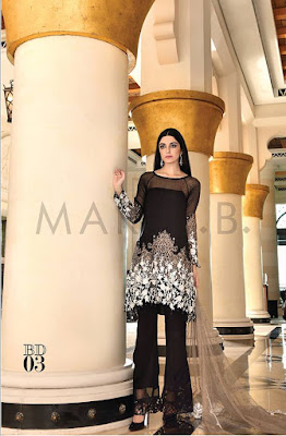 Maria B Mbroidered Chiffon Fabric Eid ul Azha Collection 2016