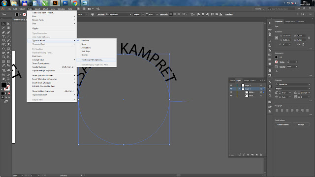 Cara Mudah Membuat Tulisan Melingkar di Adobe Illustrator