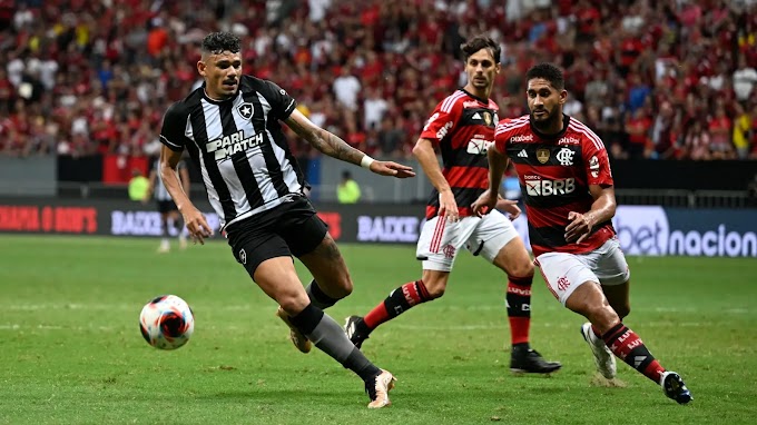 TJD denuncia seis jogadores por confusão em Botafogo x Flamengo; Tiquinho Soares pode receber gancho pesado