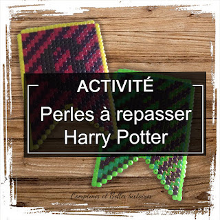 Bannière Gryffondor d'Harry Potter, école Poudlard, perles à repasser (hama) activité manuelle pour les enfants, modèle à télécharger