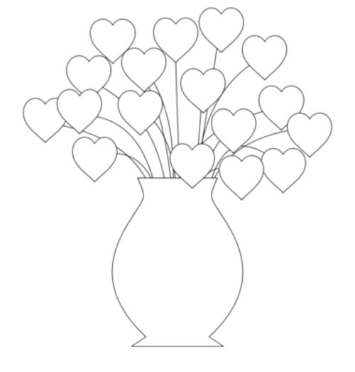 Coloring Pages Of Flowers And Hearts 4