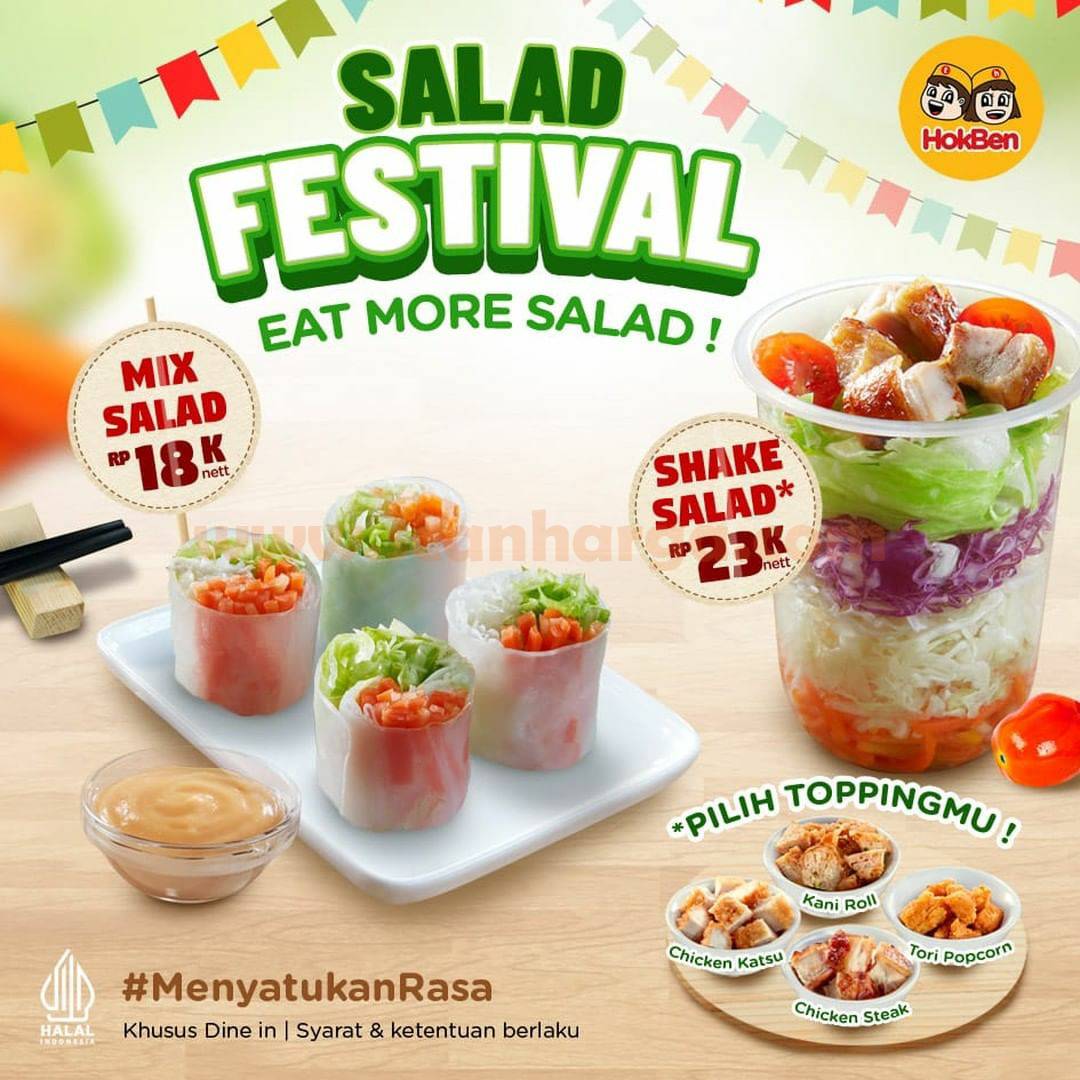 HOKBEN Festival SALAD ! Mix Salad hanya Rp. 18Ribu