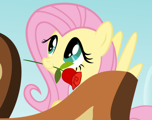 Fluttershy with Rose