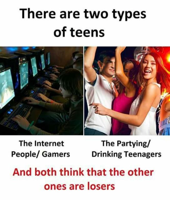 There are two types of teens! - Funny Tech and IT Memes pictures, photos, images, pics, captions, jokes, quotes, wishes, quotes, SMS, status, messages, wallpapers