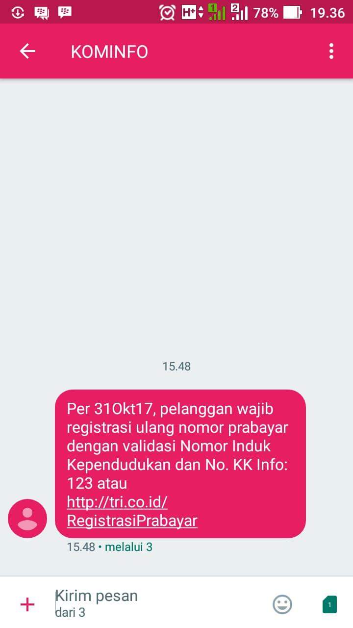 MULAI AKHIR OKTOBER , BEGINILAH  YANG HARUS DILAKUKAN PELANGGAN PRABAYAR UNTUK MELAKUKAN REGISTRASI ULANG