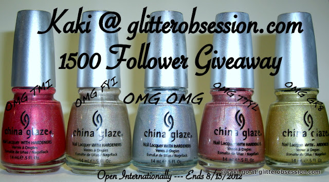 glitterobsession: 1500 Follower Giveaway