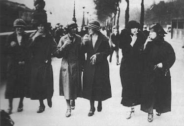 Women smoking on the street