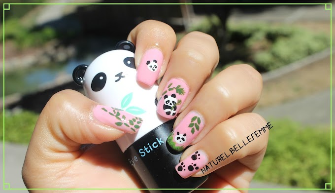 Panda nail art