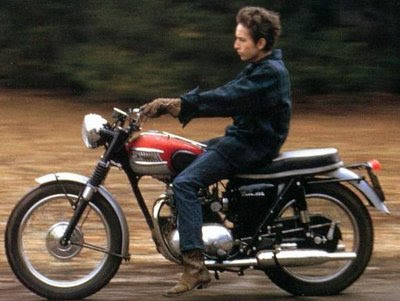 These photos of Bob Dylan date from 1964 5 when he rode a Triumph on the