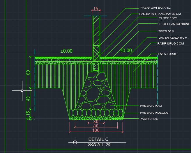 Cara Menggambar Detail Spesi Lantai pada Autocad Anak 