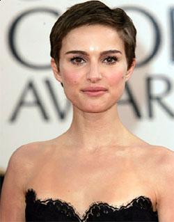 Celebrity Natalie Portman short modern hairstyles