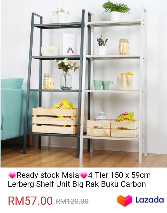 💗Ready stock Msia💗4 Tier 150 x 59cm Lerberg Shelf Unit...
