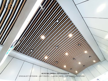 Project Pemasangan Plafond Kisi - Kisi Plastic Composite Ceiling  - St . Kereta Cepat , Kertajaya Padalarang.