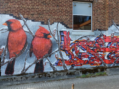 Cardinals Moving Toward the Back of the Building