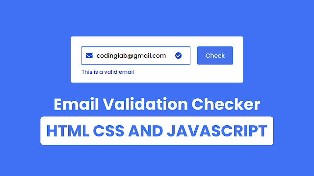 Valid Email Checker in HTML CSS & JavaScript