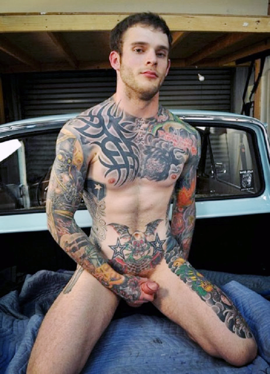 Guy with dick tattoo
