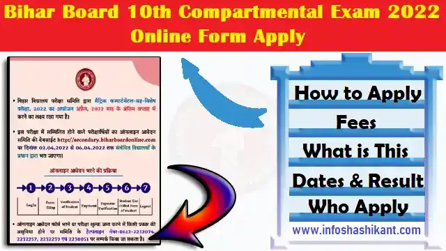 Bihar Board 10th Compartmental Exam 2022 Online Apply,bihar board 10th compartment exam date 2022,bihar board 10th compartmental form 2022,10th bseb