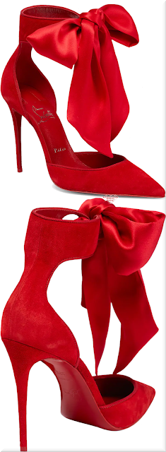 ♦Christian Louboutin hot red Torrida suede pumps #christianlouboutin #shoes #red #brilliantluxury